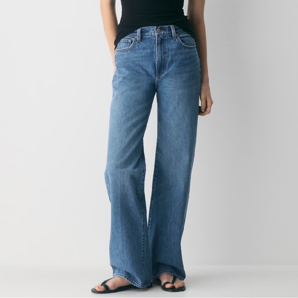 denim forum farrah high rise wide jean
